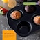 Royalford Black 6 Cup Jumbo Muffin Pan, Rf7043, Aluminum