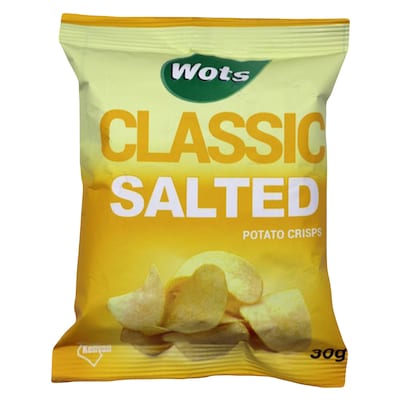 Wots Classic Salted Potato Crisps 30G