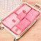 Sky-Touch 6Pcs Set Travel Luggage Organizer Packing Cubes Set Storage Bag Waterproof Laundry Bag Traveling Accessories - Pink