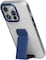Levelo Morphix Clara Grip Case For iPhone 15 Pro: Reinforced Corners, Premium Leather Kickstand Grip, Shock-Proof Edges, And Multi-Positioning Modes For Ultimate Protection And Convenience (Blue)