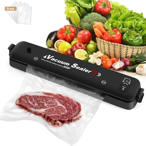 Generic Vacuum Sealer Machine 2022 Upgraded Automatic Food Sealer Machine With 20 Sealing Bags Food Vacuum Air Sealing System For Food Preservation Storage Saver Easy To Clean, Safety Certified