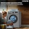KROME 8KG Front Load Washing Machine,BLDC Inverter Motor,1400 RPM,15 Programs,Fully Automatic with Lunar Dial,5 Star Energy Rating,LED Display,Multiple Temperature,Titanium,1 year warranty-KR-WFL80SSI