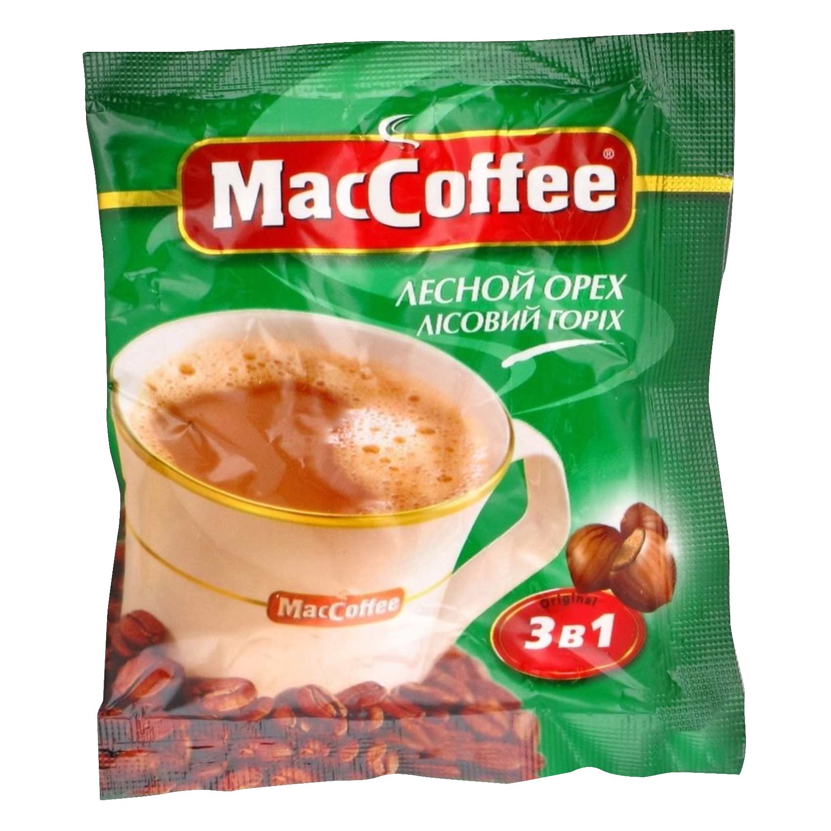 MacCoffee 3 In 1 Hazelnut Coffee 18g x Pack of 10