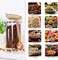1CHASE Borosilicate Glass Storage Jar With Clip And Airtight Bamboo Lid 1000ml, Storage Jar To Store Tea, Coffee Beans, Candy, Spices, Biscuits - Set Of 2