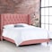 In House Roma Velvet Bed Frame - Queen - 200x150 cm - Light Pink