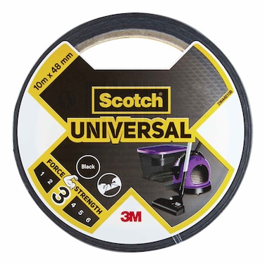 Scotch Universal Duct Tape Black 2904, 10m x 48mm. 1 roll/pack