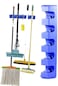 
Wall Hanger Storage Mounted Holder Organizer Rack Broom Mops Kitchen Tools Brush Holder (Assorted colors)