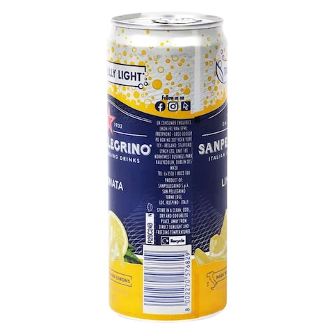 Sanpellegrino Lemon Italian Sparkling Drink 330ml