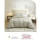 Luna Home Washable Cotton 6 Piece King Size Duvet Cover Plain Design, Plain Light Gray Color
