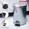Winsor Stainless Steel Pedal Dustbin With Removable Inner Bucket, Trash Can Round Shape Dustbin For Bathroom, Home, Kitchen, Washrooms, Room And Office (5.0 ltr)
