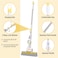 PVA Sponge Mop 33cm, Telescopic Handle Quadruple Roller  2 Extra Super Absorbent PVA Sponge Refill   Household Cleaning Tool  Best for Kitchen, Tiles, Multi-Surface Hard Floor (1+2)