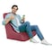 In House Harvey Velvet Bean Bag Chair - Large - Dark Pink