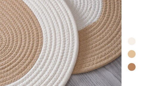 Hand Woven Jute Tassel Living Room Carpet With Anti Slip Bottom (Size 70×40CM)