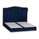 In House Shumt Velvet Bed Frame - King - 200x200 cm - Dark Blue