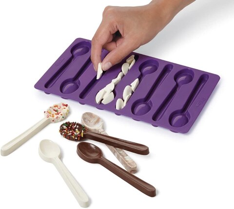 Wilton Silicone Spoon Mold, Purple