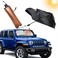 Windshield sun shade foldable umbrella with premium brown Leather bag , front reflective &amp; protector sunshades cover Easy to Store &amp; Use car accessories , Keeps Vehicle Cool suits all vehicles