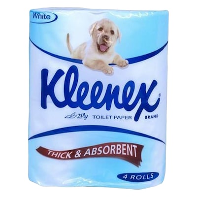 Kleenex White Toilet Roll 4 Pieces