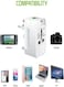 Marrkhor All In One International Travel Power Charger Universal Adapter Plug White