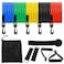 KKmoon - Resistance Bands Set Workout Bands, Including 5 Stackable Exercise Bands with Door Anchor, 2 Foam Handle, 2 Metal Foot Ring &amp; Carrying Case, Exercise Bands for Home Workouts, Physical Therapy, Gym