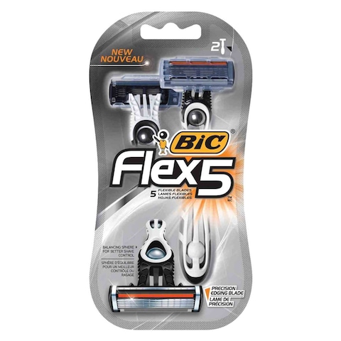 Bic Flex 5 Comfort Disposable Shaving Razor Multicolour 2 Razors