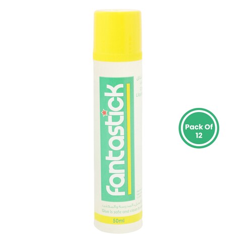 Fantastick FK-GL50/20 Easy Paper Liquid Glue 50ml x Pack of 12 Clear