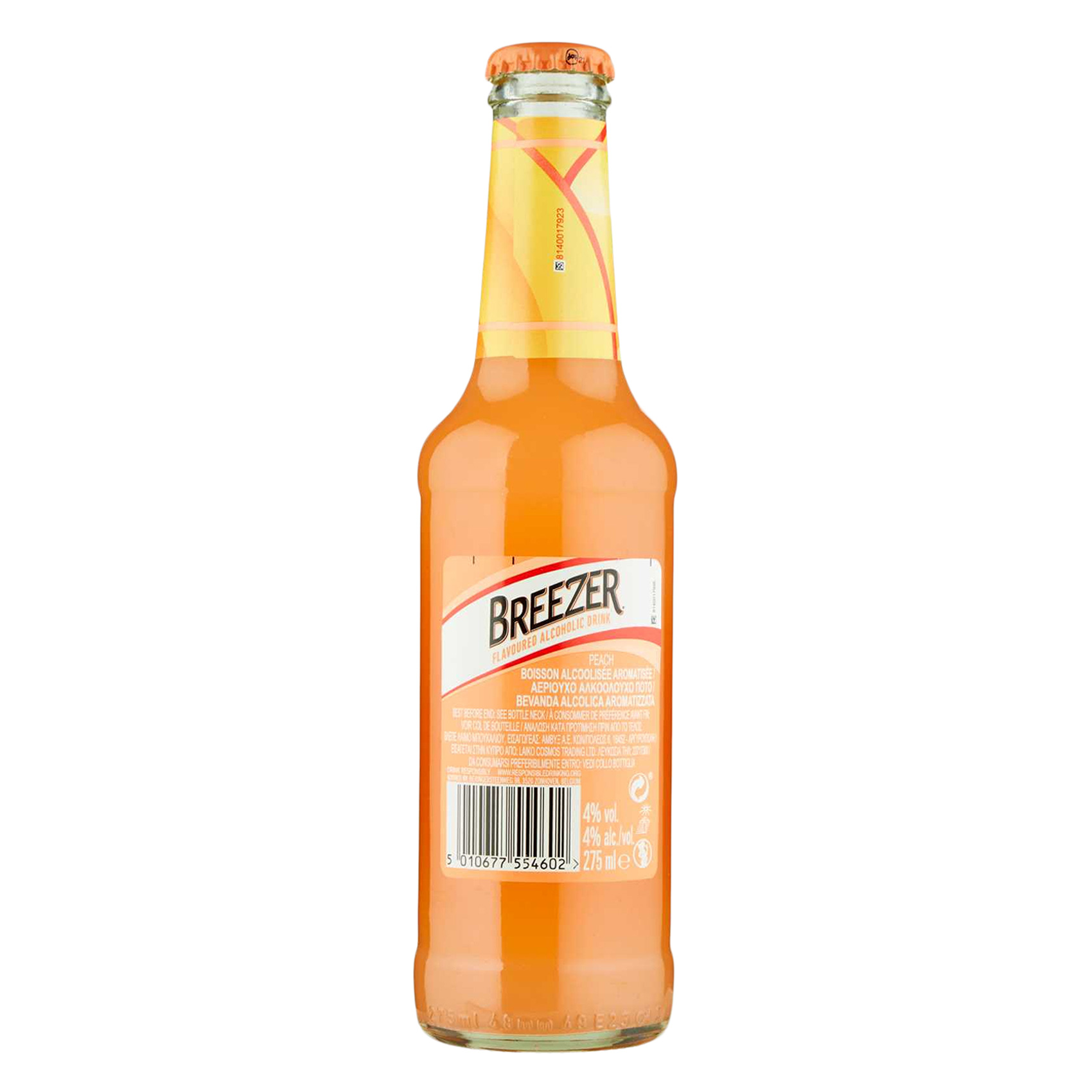 Bacardi Breezer Peach Rum 275ml