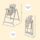 Teknum 5-IN-1 Swing with High Chair with Lockable wheels - Ivory