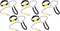 Aiwanto Anti Static Wrist Strap 5 Pack Adjustable ESD Wrist Band Comfortably Grounding Bracelet to Protect Your PC Computer(Yellow)