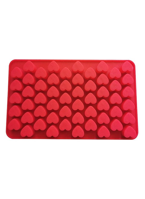 Heart Shape Silicone Chocolate Molds, 55 Cavity Silicone Mini Heart Shape Mold for Ice Cube Chocolate Jelly Candy Muffins Valentine Chocolate DIY Party Cake Decoration