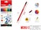 Motarro Pack of 2 Triangle Shape Colored Pencils with Easers 12-Pcs Set Multicolor (MC092-12)