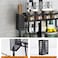 Uujuly 3-Tier Spice Rack, Metal Kitchen Spice Organizer, Large Standing Seasoning Rack Shelf Organizer With Utensil Cutting Board Knife Holder, Spice Shelving For Kitchen Countertop