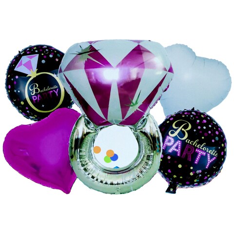 FOIL BALLOON FOR PARTY DECORATION MULTICOLOUR IN DIFFERENT DESIGNS WITH 5 PIECES