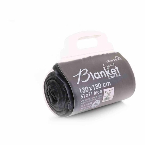 Mintra Microfiber Blanket, 130x180 cm - Dark Gray