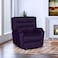 In House Velvet Classic Recliner Chair - Dark Purple - AB03