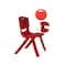 Esqube Baby Chair, Kids Plastic School Study Chair, Red - Pack Of 3