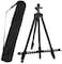 Generic Easels, Tall Display Telescopic Studio Painting Metal Tripod Art Easel Tripod Display Stand Drawing Black