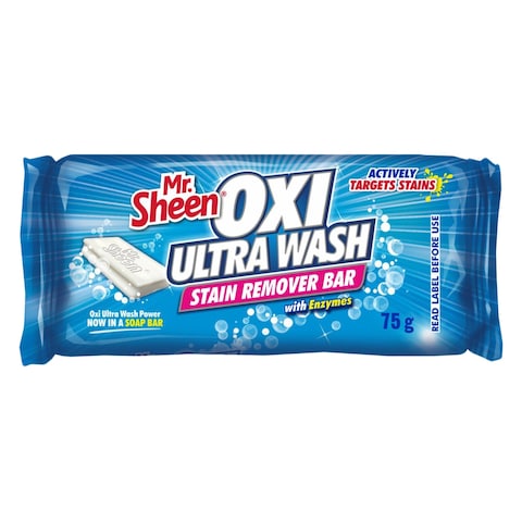Mr Sheen Oxi Ultra Wash Pre Fabric Stain Remover Bar 75g