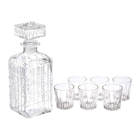 Roxx Decanter Juice Glass Set - 7 Count - Clear