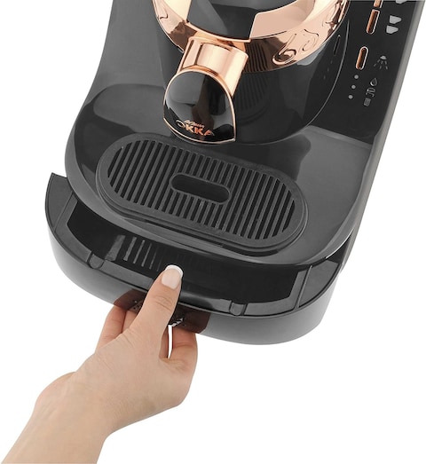 Arzum Okka Professional Electric Turkish Coffee Maker, Fully Automatic, Black, Copper, OK001B, 1 Year UAE Warranty