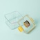 Royalford 460 ml Square Airtight Container With A Lid-Rf11257 Plastic Container With A Silicone Sealing Ring Fitted Lid Transparent Storage Container, Yellow