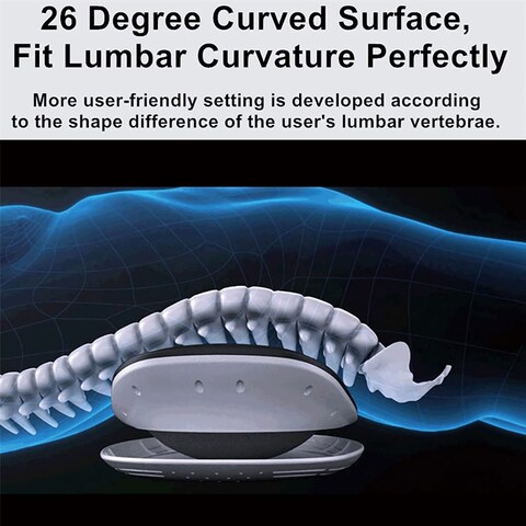 Jsbvm Lumbar Massager, Waist Massager, Spine Aligner Device, Spinal Decompreeesion, Lumbar Traction Device, Stretcher, With Heat Function, Ideal Gifts