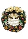 Large Christmas Wreath for Door or Wall, Garland Christmas Home Decoration (Golden Ribbon 50 cm)