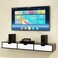 Wooden Twist Exclusively Launched Engineered Wood Wall Mounted TV Unit, Cabinet Stand, with 3 Drawers Wall Shelf for Living Room (Black &amp; White)