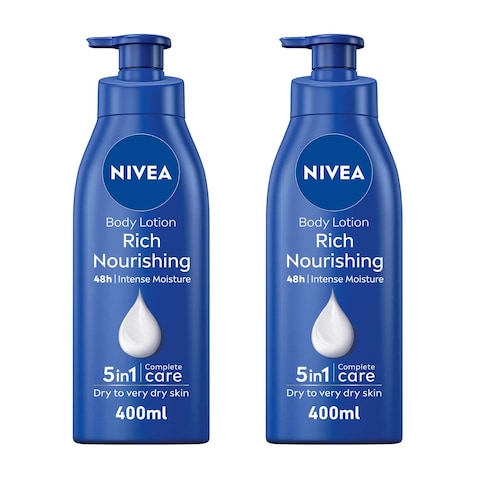 NIVEA Body Lotion Moisturizer Nourishing 400ml Pack of 2