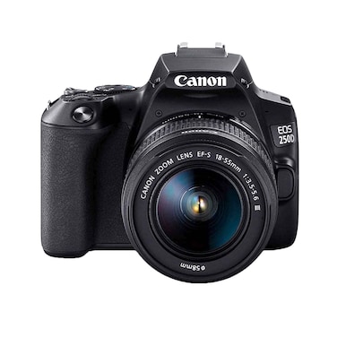 Canon EOS 250D SLR Camera with EFS 18-55mm DC III Lens Black