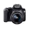 Canon EOS 250D SLR Camera with EFS 18-55mm DC III Lens Black