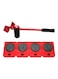 Generic Pack Of 5 Of Easy Lift Furniture Moving Slider Set Red/Black 335X100X100Millimeter