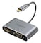 Promate USB-C to VGA and HDMI Adapter, High Definition Aluminium USB-C to VGA HDMI Converter 4K Ultra HD Adapter with 1080 VGA and Dual Screen Display Support for Nintendo Switch, MacBook Pro/Air