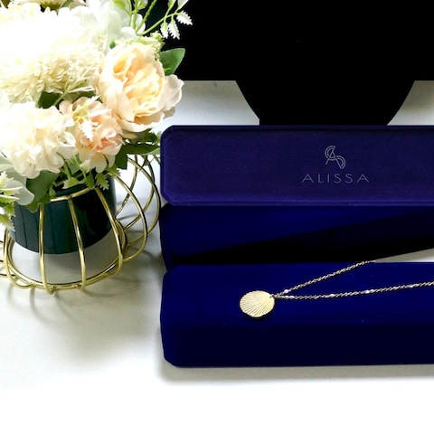 Aiwanto Necklace Neck Chain With Round Pendant Elegant Gold Necklace Beautiful Gift Womens Girls Necklace