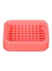 Plastic Soap Dish Red 12.8x8.8x3.8centimeter